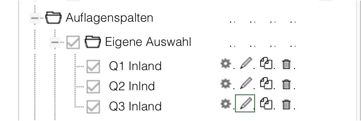 Spaltenpalette - Auflagenspalten hinzufügen – weitere Optionen