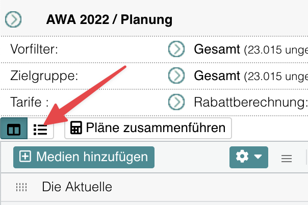 Detailansicht Planung