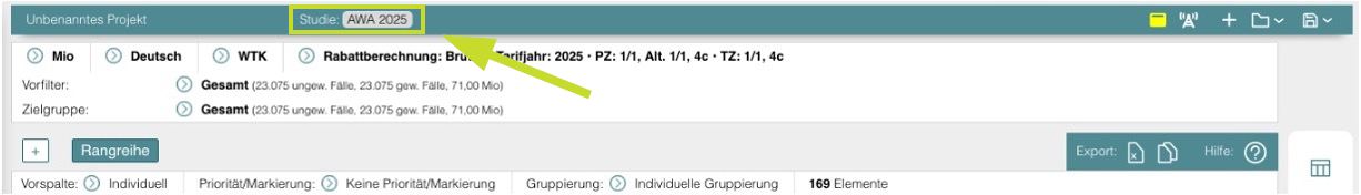 Analyse wechseln
