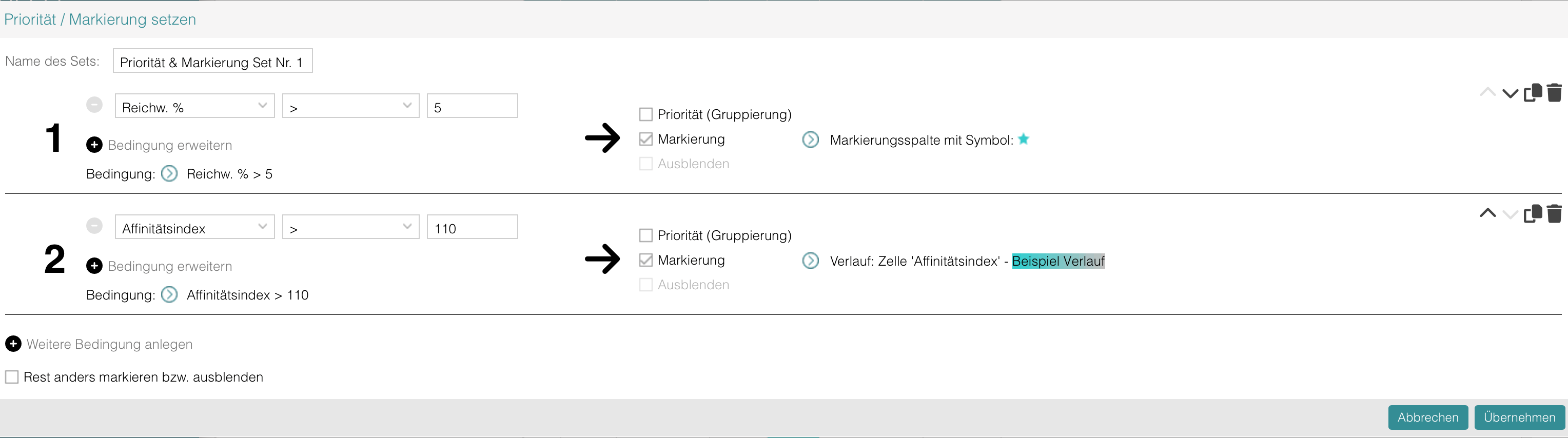 Set von Bedingungen