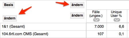 Ändern-Buttons